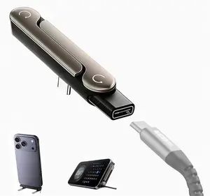 Detachable 2 in 1 USB C to USB C Cable, 240w Stand Data Cable for Desk, Invisible Foldable Holder Charger Cable with 360° Invisible Stand for Gaming Office Car Travel (1)