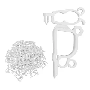 Christmas Light Clips, 200 Pack, Weatherproof Holiday Outdoor Lighting Hanging Hooks, Mount to Shingles & Gutters, for C3, C4, Mini, Outside String Lights, Christmas Decoration, No Tool Required