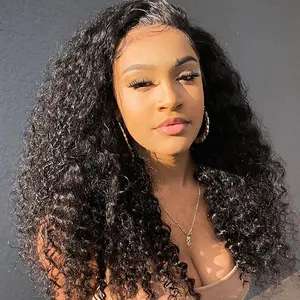 CurlyMe Kinky Curly 13x4 HD Lace Front Hair Wigs Pre-plucked