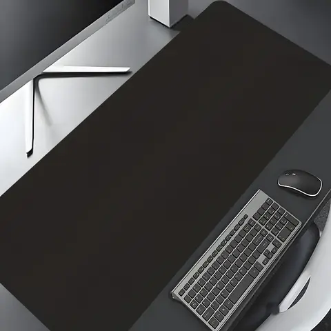 Black Minimalist Large Gaming Mouse Pad, Washable Rubber Extended Desk Mat with Non-Slip Base,Aesthetic Home Office Decor, Mouse Pads for Desk, Gifts for Women, Desk Accessories, Office Desktop Accessories, Computer Desk Accessories, Gaming Desk Accessory