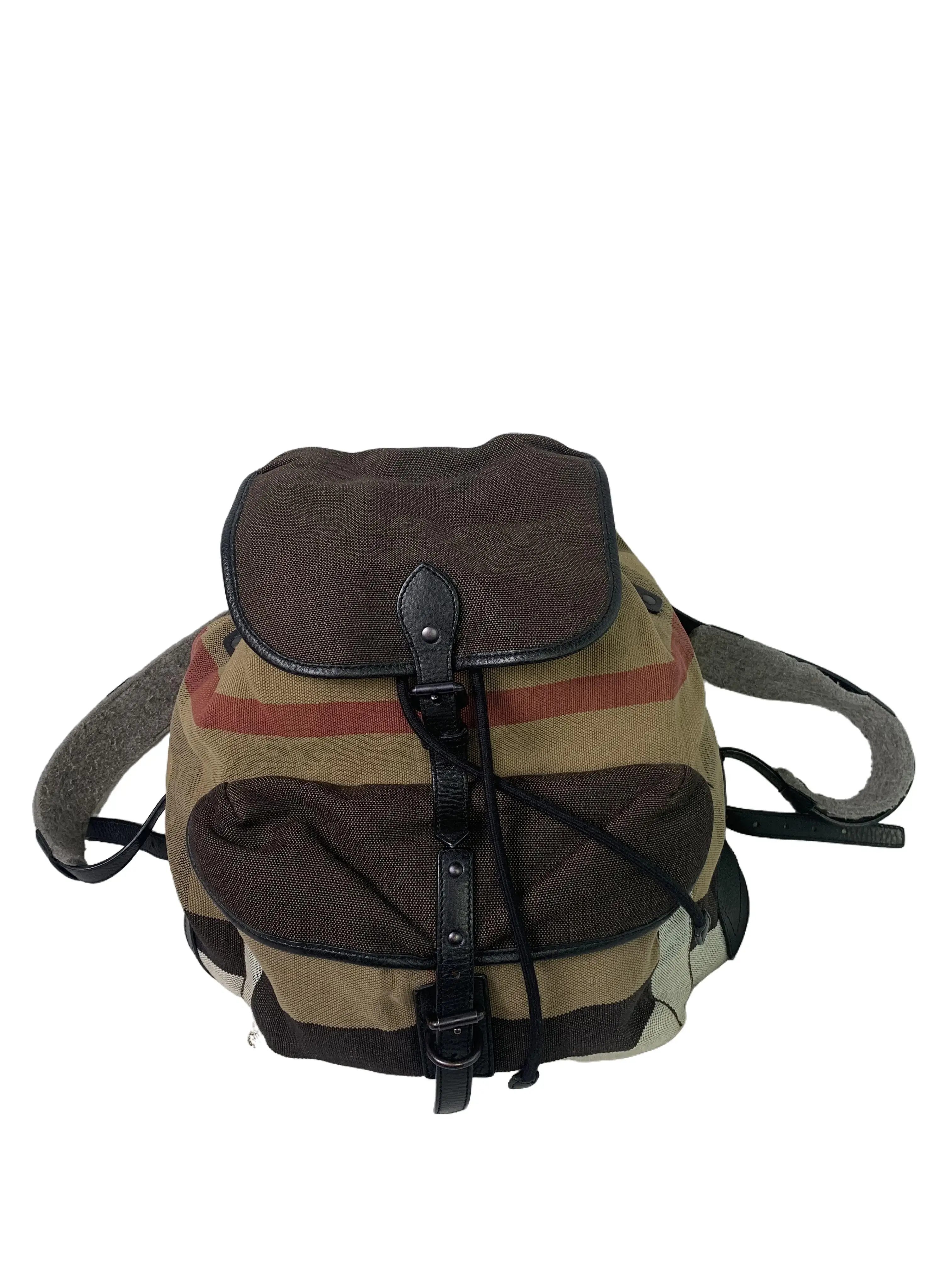 Pre-owned BURBERRY Classic Check Canvas Backpack/fyee12117117/7117