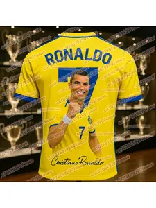 Summer New Hot Selling Cristiano Ronaldo Fashion Printed Pattern Men's Fan Commemorative Collection T-shirt Outdoor Sports Top Activewear T Shirt