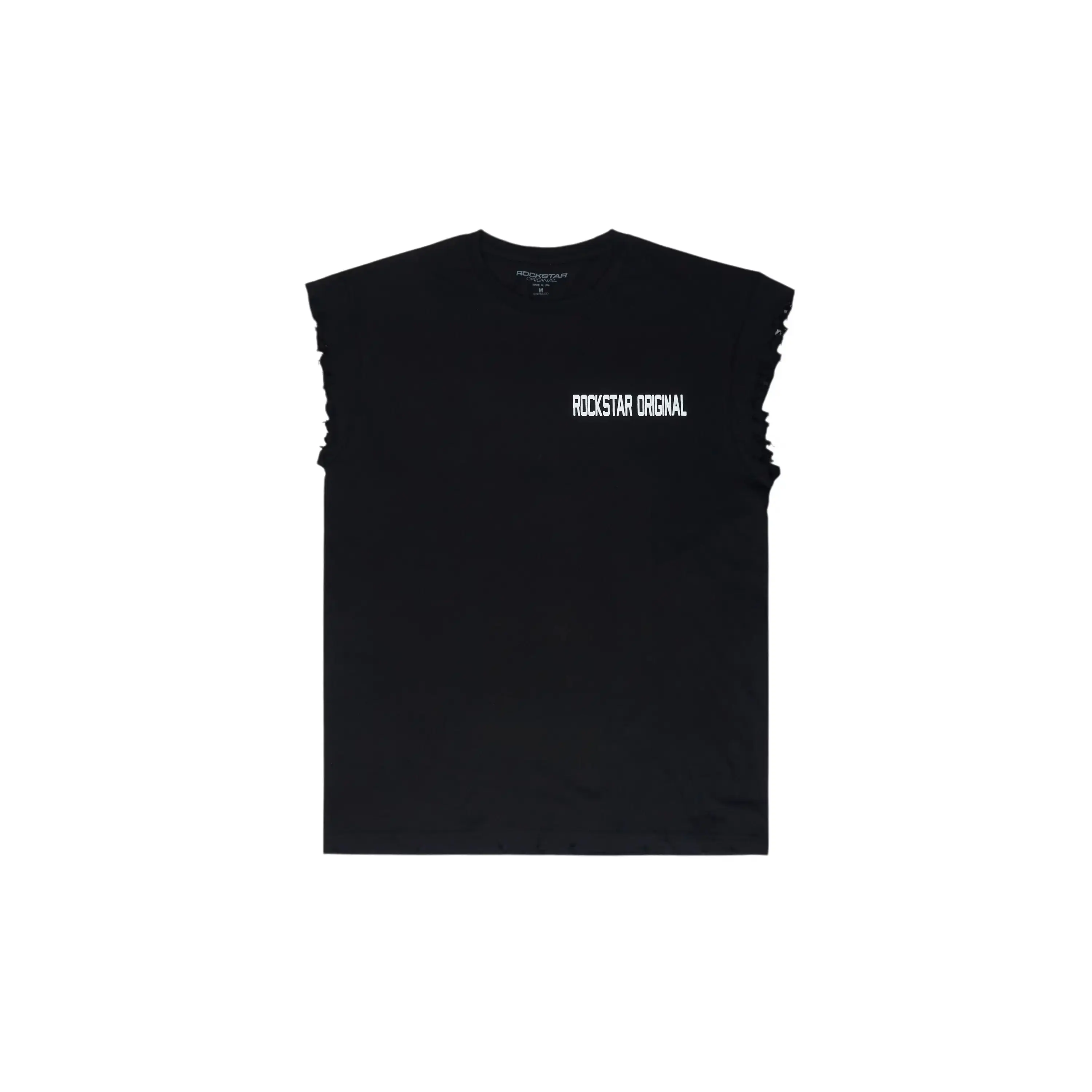 Arique Black Cut Sleeve T-Shirt Arique Black Cut Sleeve T-Shirt