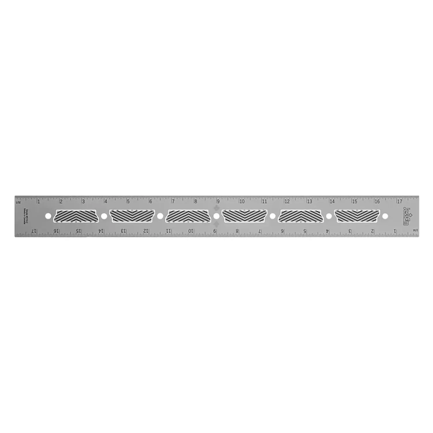 JessEm 07413 Stainless Steel 24 Inch Precision Ruler with Patented Flex Grip and Fade Resistant Markings