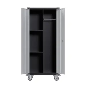 Metal Storage Cabinet 71" Black Steel Storage Cabinet with Locking Doors, 4 Adjustable Shelves, Heavy-Duty Metal Organizer for Garage, Kitchen, Office, or Workshop – Secure Tall Cabinet