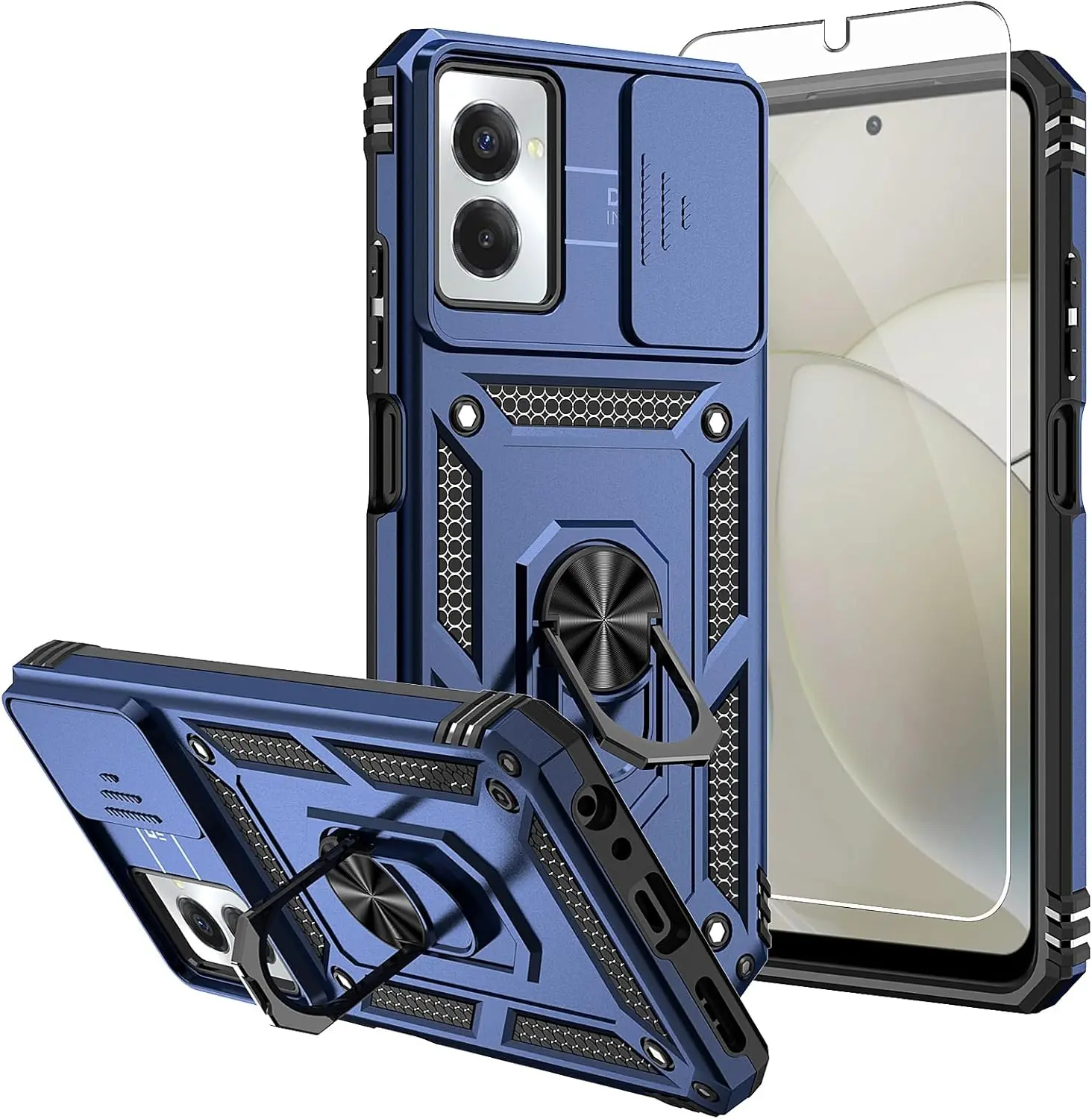 for Moto G Power 5G 2024 Case,with Screen Protectors and Camera Cover,[Military  Grade] 16ft.Drop Tested Cover with Magnetic Kickstand Protective Case for Motorola  G Power 5G 2024, Blue - TikTok Shop
