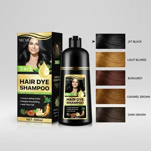 Yecuce 3-in-1 Gentle Hair Dye Shampoo, Multi-Functional Hair Care Product, Nourishing Formula for Vibrant Color and Shine, 500ml