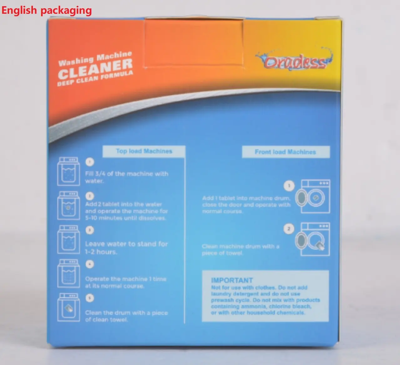 OxyClean Washing Machine Tub Bomb Cleaner - Instant Decontamination & Deep Cleaning Formula for All Brands - Blue & White Packaging - 15g Tablets - CJJZJYQX00033