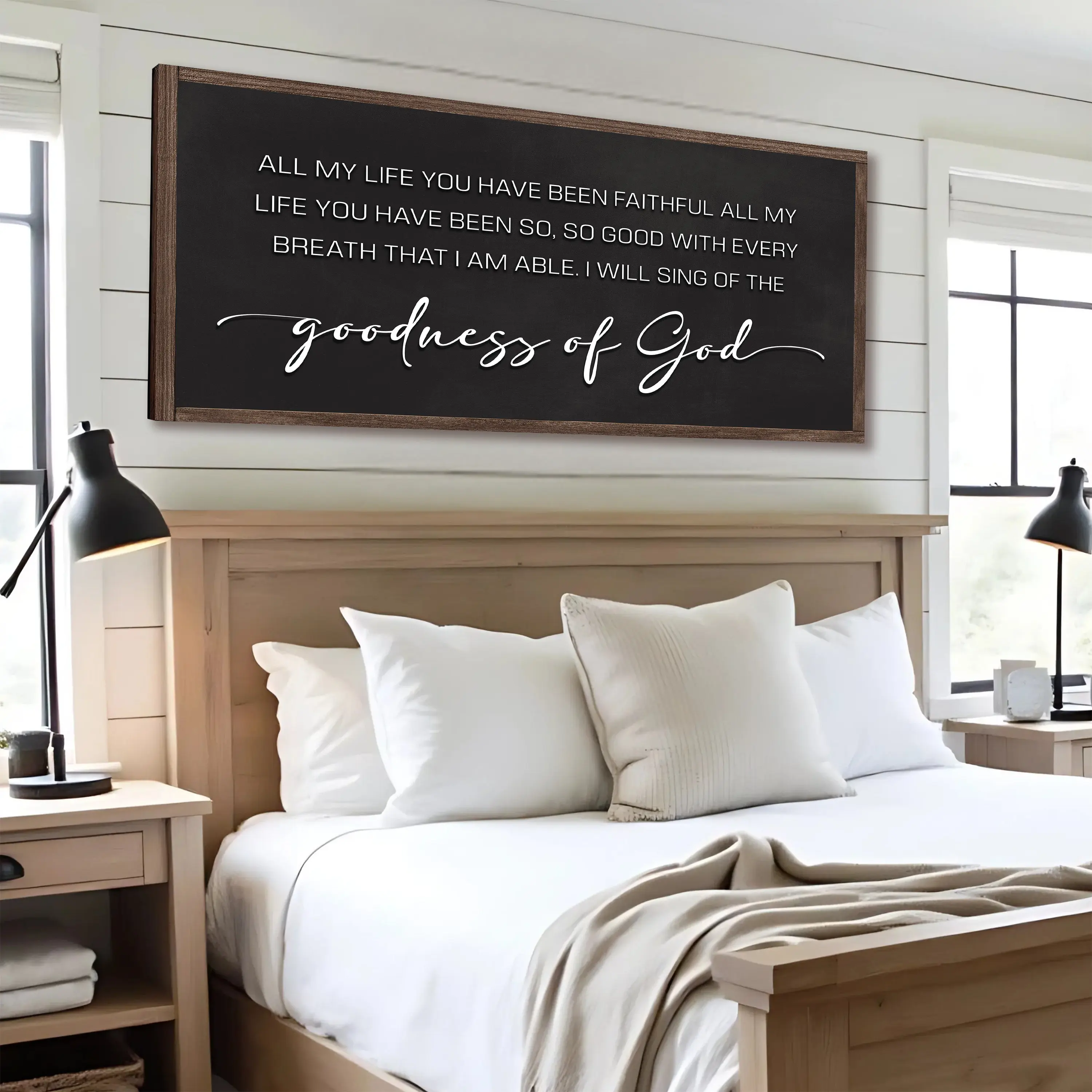 Goodness of God Canvas Wall Art - Christian Faith Sign Print, Religious Decor for Living Room or Entryway, Gallery Wrapped, Ready to Hang