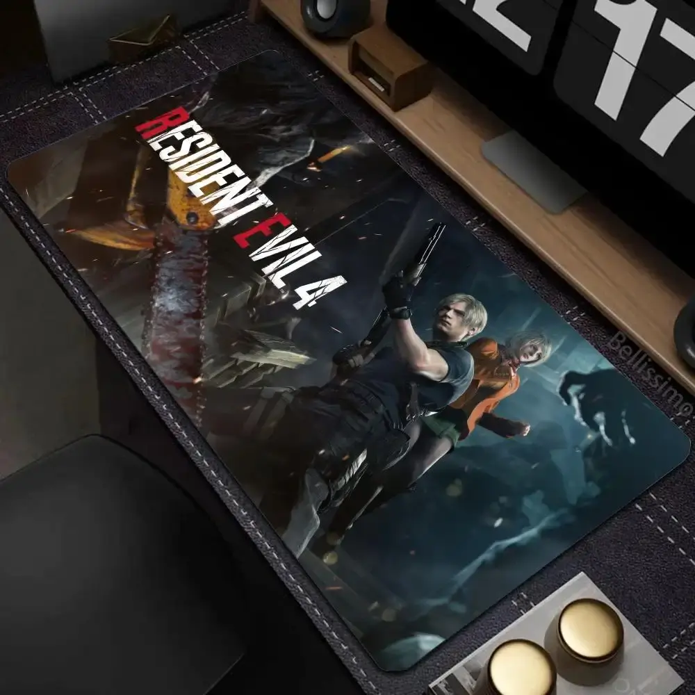Resident Evil 4 Game Mouse Pad, Keyboard Mat, Leon S. Kennedy Video Game Desk Mat, Resident Evil 4 Playmat For Computer Accessories, Gift For Gamers