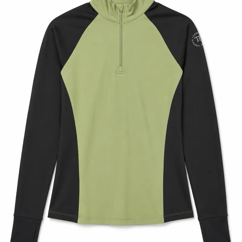 Women's Equestrian Performance Riding Top - Sage, Classic Jersey Top for Easy Layering, Machine Washable, Quick Dry, Shrink-Resistant
