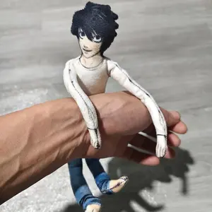 Anime Death Note L·Lawliet Cosplay Doll Plush Stuffed Dolls Iron Wire Joint Flexible Fashion Room Decoration Halloween Gifts