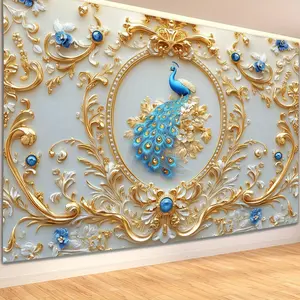 1 Sheet, Amazing 3D Peacock Wall Hanging - Perfect for Living Room, Bedroom, Office and Party Decoration |     Ideal Creative Gift, 3D, Peacock, Background, Decoration, Creative Gift