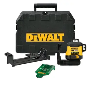 DEWALT 20V Lighted Laser Level, 3-Beam 360-Degree 3-Plane Measuring Tool (Tool Only, Includes Case and Accessories), Lighted Laser Levels
