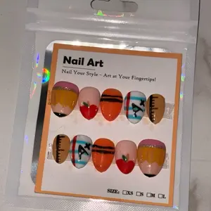 Teacher Press On Nails Just Add Glue - Nail Art Kit for Stylish Fingertips