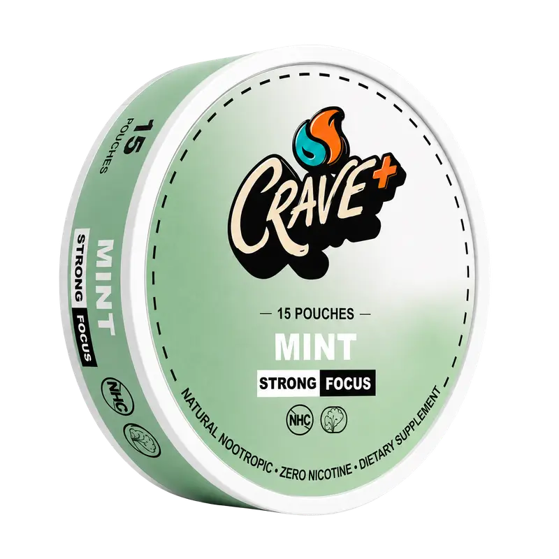 CRAVE Focus Pouches - Mint - 15 Count - Nicotine-Free