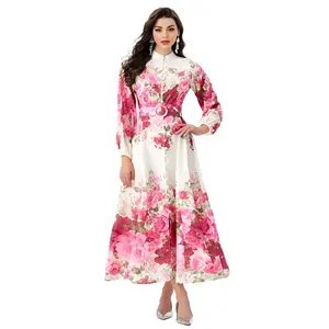 Avani Floral Print Long Sleeves Midi Dress