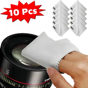 10Pcs Universal Lens Screen Cleaning Cloth, Streak Free Dust Fingerprint Remover, Soft Microfiber Anti-scratch Wipe for Apple Phone iPad Tablet Screen Camera Lens