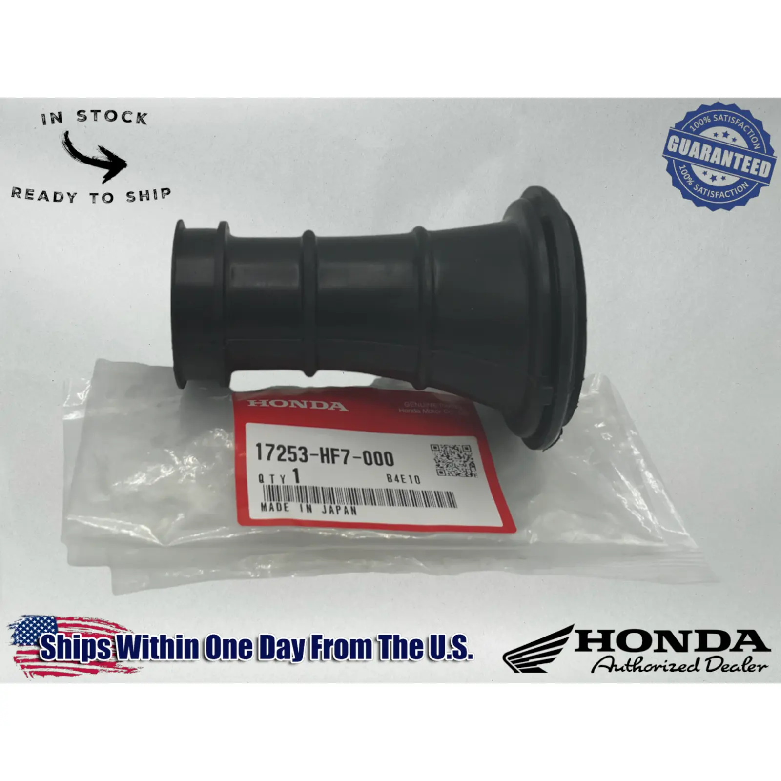 Honda OEM Sportrax 90 TRX90X TRX 90 Air Intake to Carburetor Tube 17253-HF7-000