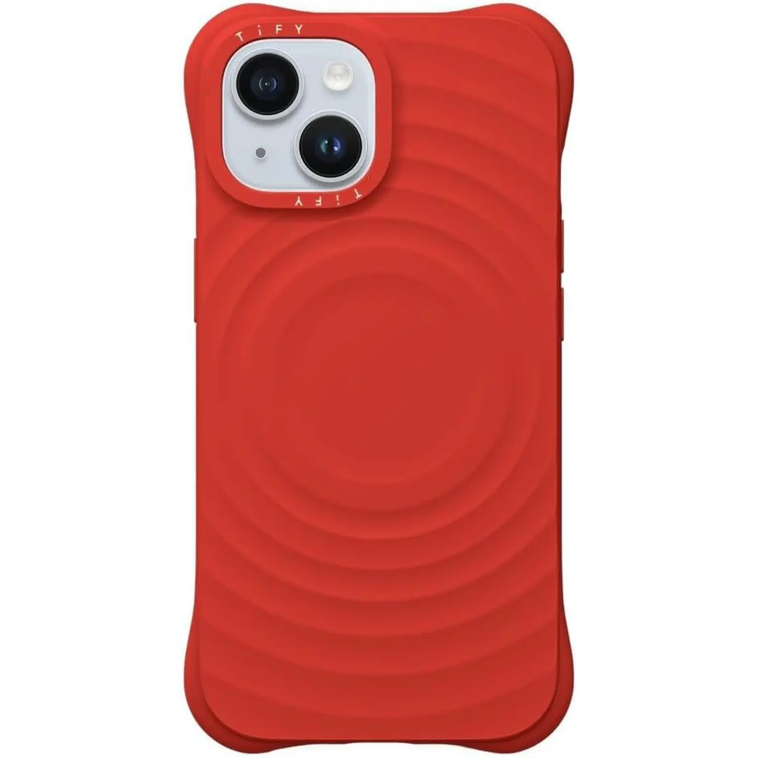 Casetif Ripple Phone  Case [Silicone/Compatible with Magsafe / 6.5 ft. 2X Military Grade Drop Protection] - Scarlet Red