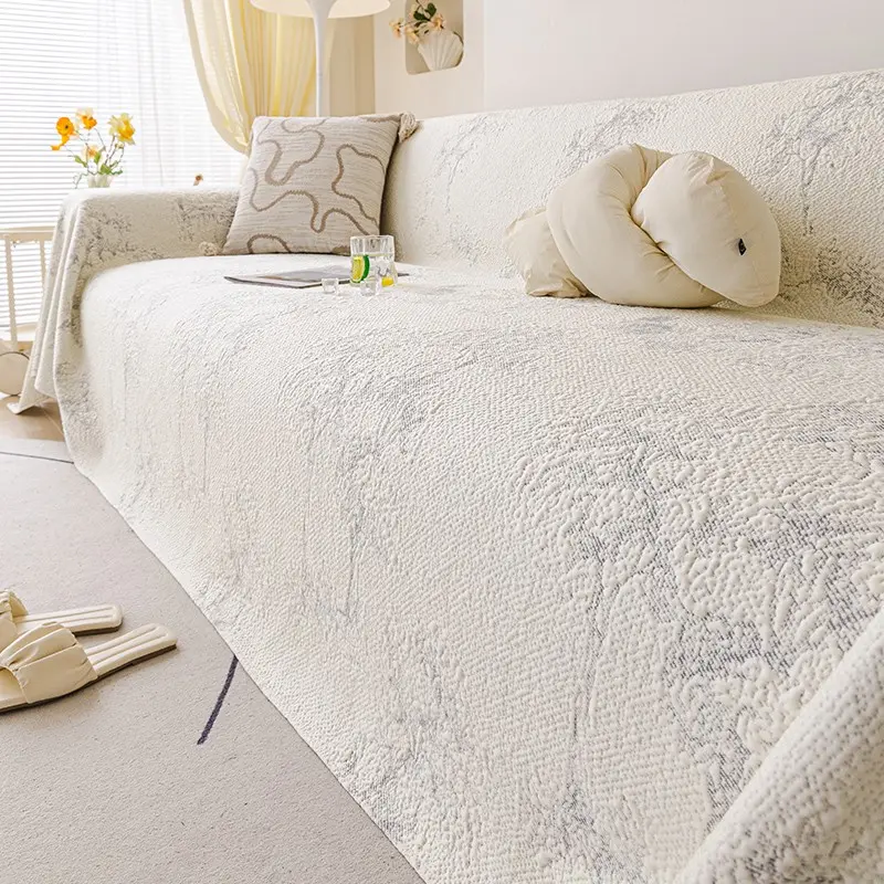 1pc summer cool and comfortable sofa towel, modern and elegant living room decoration, cool and comfortable anti slip, pet friendly, suitable for 1-4 seater sofas