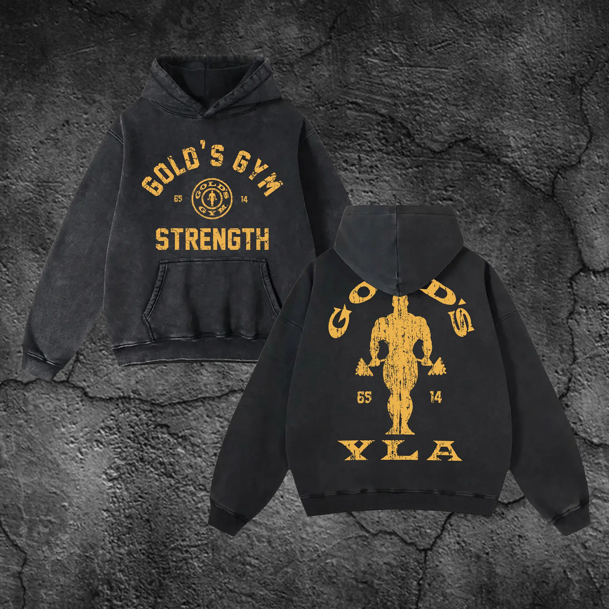 LYFT × GOLD'S GYM LOGO HOODIE サイズM golds gym hoodie grey - TikTok Shop
