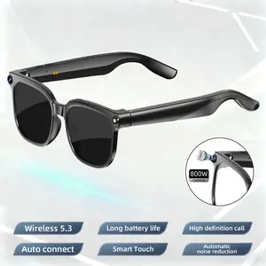 IP65 Waterproof Camera Wearable Smart Glasses, 800W Pixel HD Photo & Video (Lights When Shooting), Customizable Lenses, 290mAh Large-Capacity Long Battery Life, Smart AI Assistant, Wireless Connection, Real-Time Translation, Multifunctional Smart Glasses