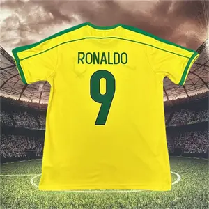 98 Brazil World Cup Short Sleeve No.9 Ronaldo soccer jersey