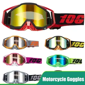 Men's Moto Cross Riding Glasses Universal Motorcycle Goggles Off-road Helmet Goggles Dirt Bike Accessories PC Lens Adjustable Headband