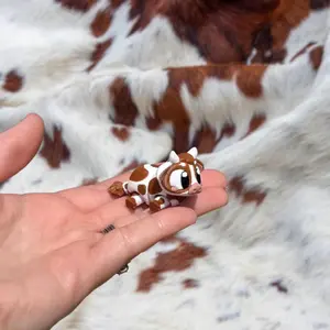 Mini Highland Cow Fidget Toy - Mini Cow Sensory Fidget Toy - 3D Printed Mini Cow Fidget Toy - Mini Highland Cow Anxiety Fidget Toy - Farm Animal Flexi