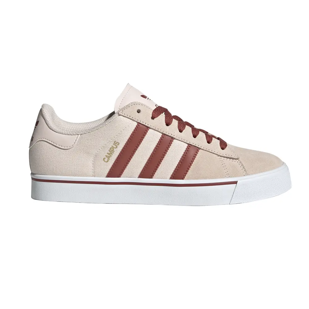 adidas Mens Campus Vulc Sneakers Shoes Casual - Off White, Red
