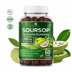 Soursop Graviola Gummies, 2,000mg per Serving – 100% from Natural Soursop Graviola Leaves Extract, Vegan, Non-GMO, Gluten-Free