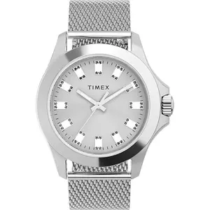 Timex Kaia 38mm Stainless Steel Mesh Crystal Ladies Watch TWH6Z5910 TWH6Z8810