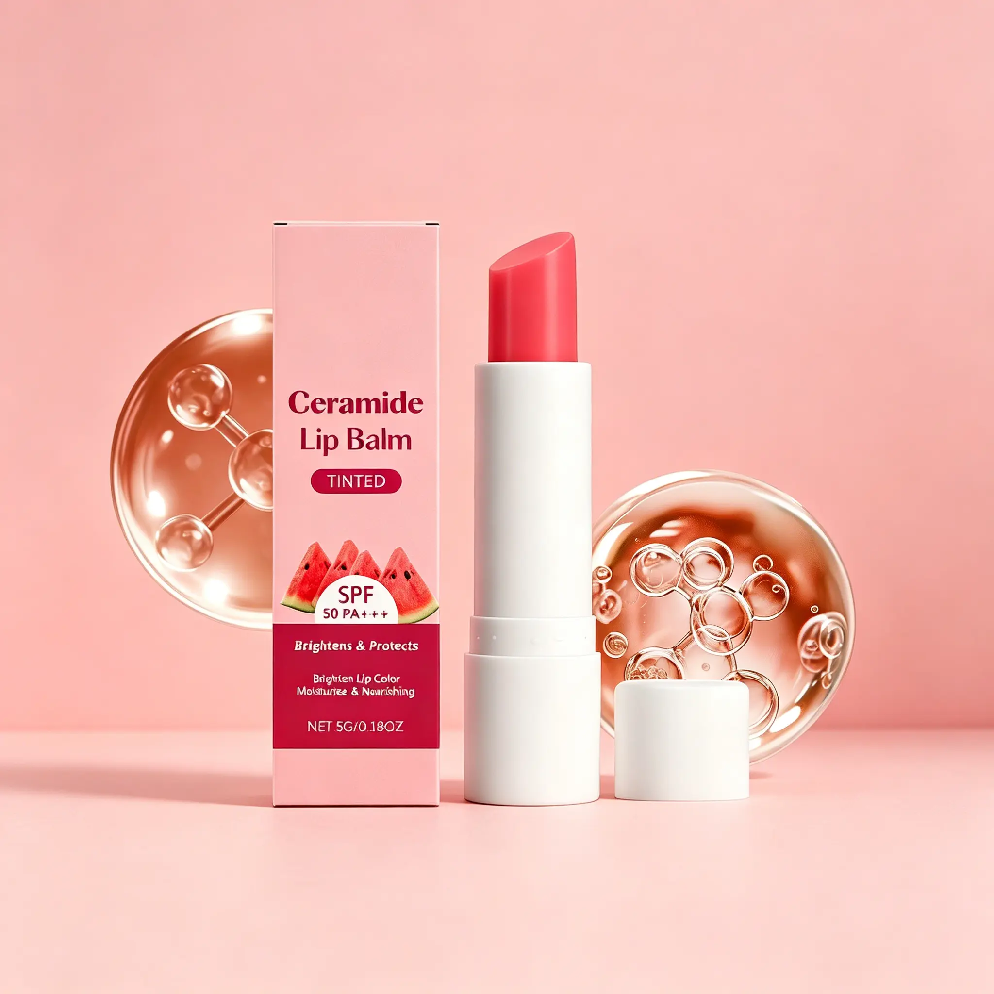 Ceramide Lip Balm SPF 50 – Tinted Moisturizing Lip Care, Nourishing Daily Balm