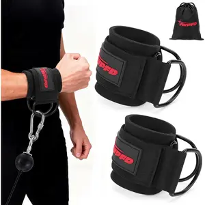 Wrist Straps for Cable Machines Wrist Cuffs for Men Woman Neoprene Padded Straps for Gym Strength Training Equipment