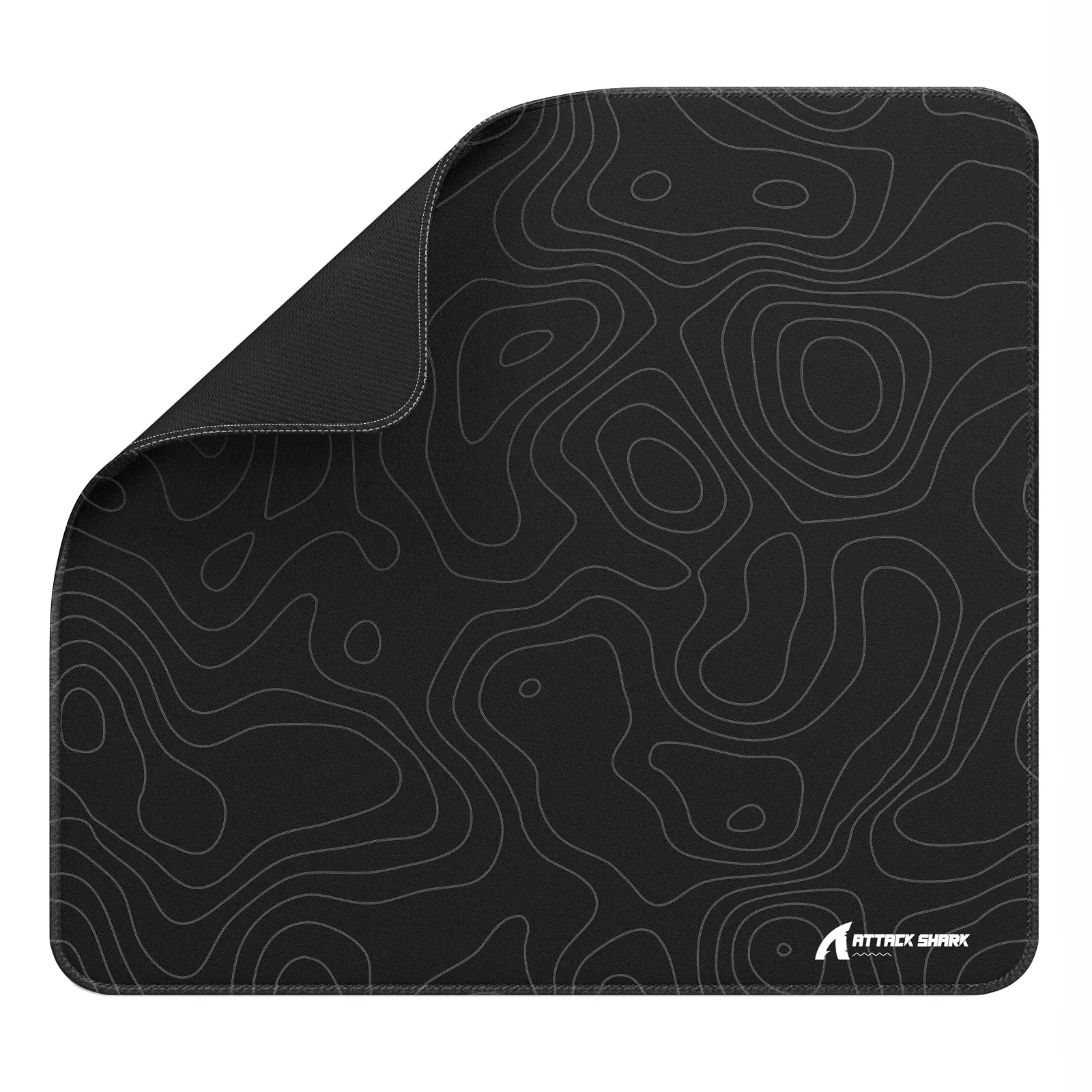 ATTACK SHARK CM02 Gaming Computer Mouse Pad for Esports Speed Large Mouse Pad for Laptop mats for Desk Waterproof Surface Stitched Edges and Anti-Slip Rubber Base Size L Laminate 17.72” x 15.75” x 0.16” Gaming Mousepad