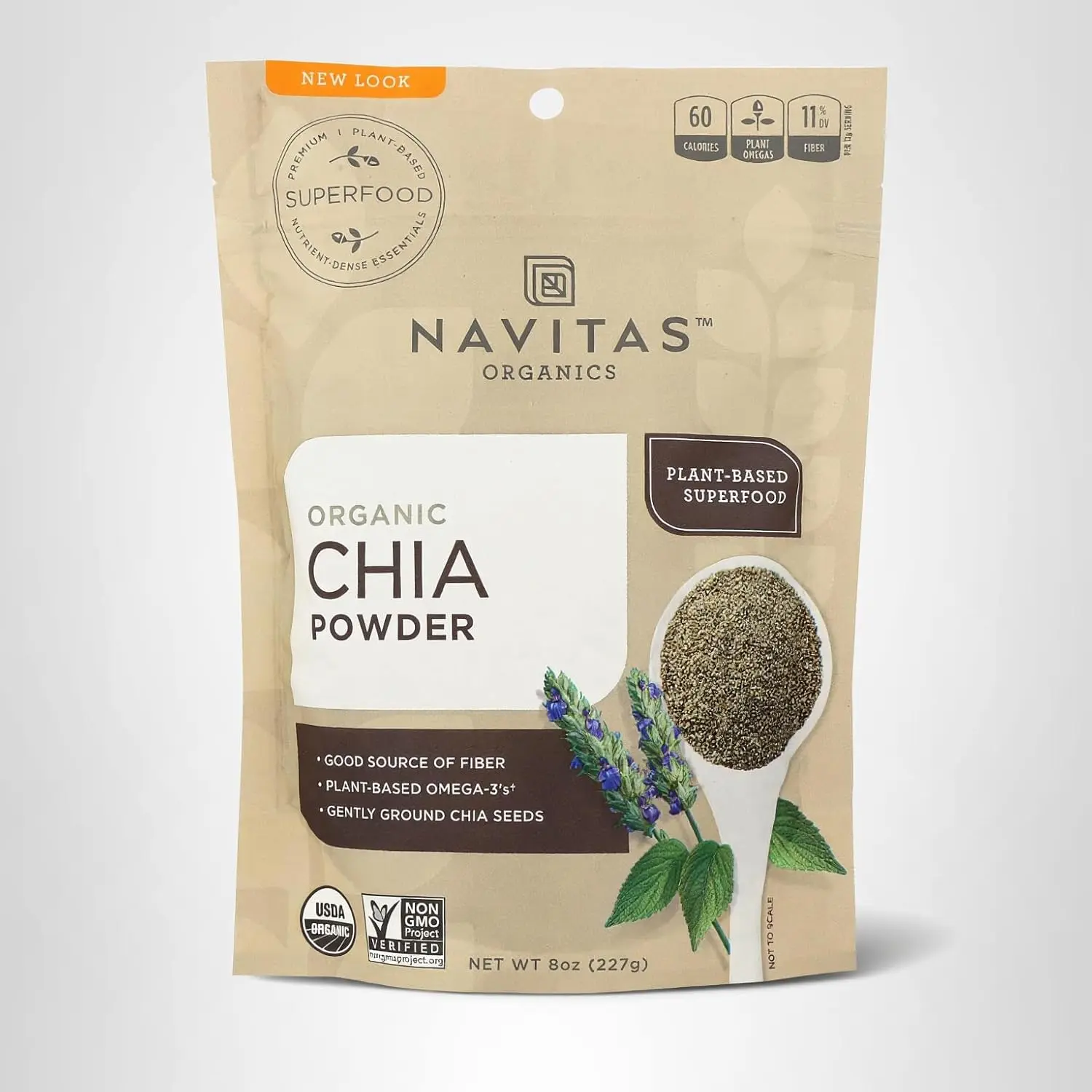 Navitas Organics, Chia Powder Organic, 8 Ounce