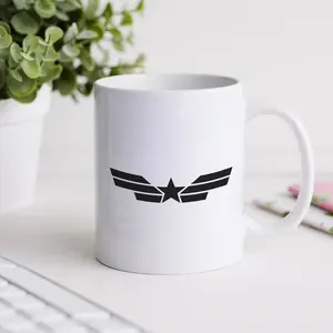 Ceramic Mug,Captain America Cup,Tea Mug. Captain White Mug, comics mug, superhero mugs, endgame, S.Roger fan, gift for him. Daddy mug. Father's day gift ideas.