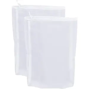 75 Micron Nylon Straining Bag Fine Mesh  Strainer Bag, Multi Purpose  Grade Filter Bag for Nut Milk, Juice, Cold Brew, Home Brewing (2 Packs, 12.6" x 8.66")