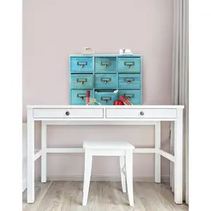 Desk Drawer Organizer, Wooden Vintage Apothecary Cabinet with 9 Drawers, Home Office & Tea & Dresser Bedroom Organization and Storage, Traditional Apothecary Cabinet