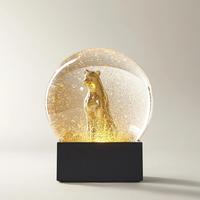 Cheetah Glitter Globe
