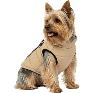 Dog Coats Warm Winter Dogs Jacket Pet Jackets Puppy Cold Weather Coat Pet Clothes for Small Dogs, Khaki, Medium