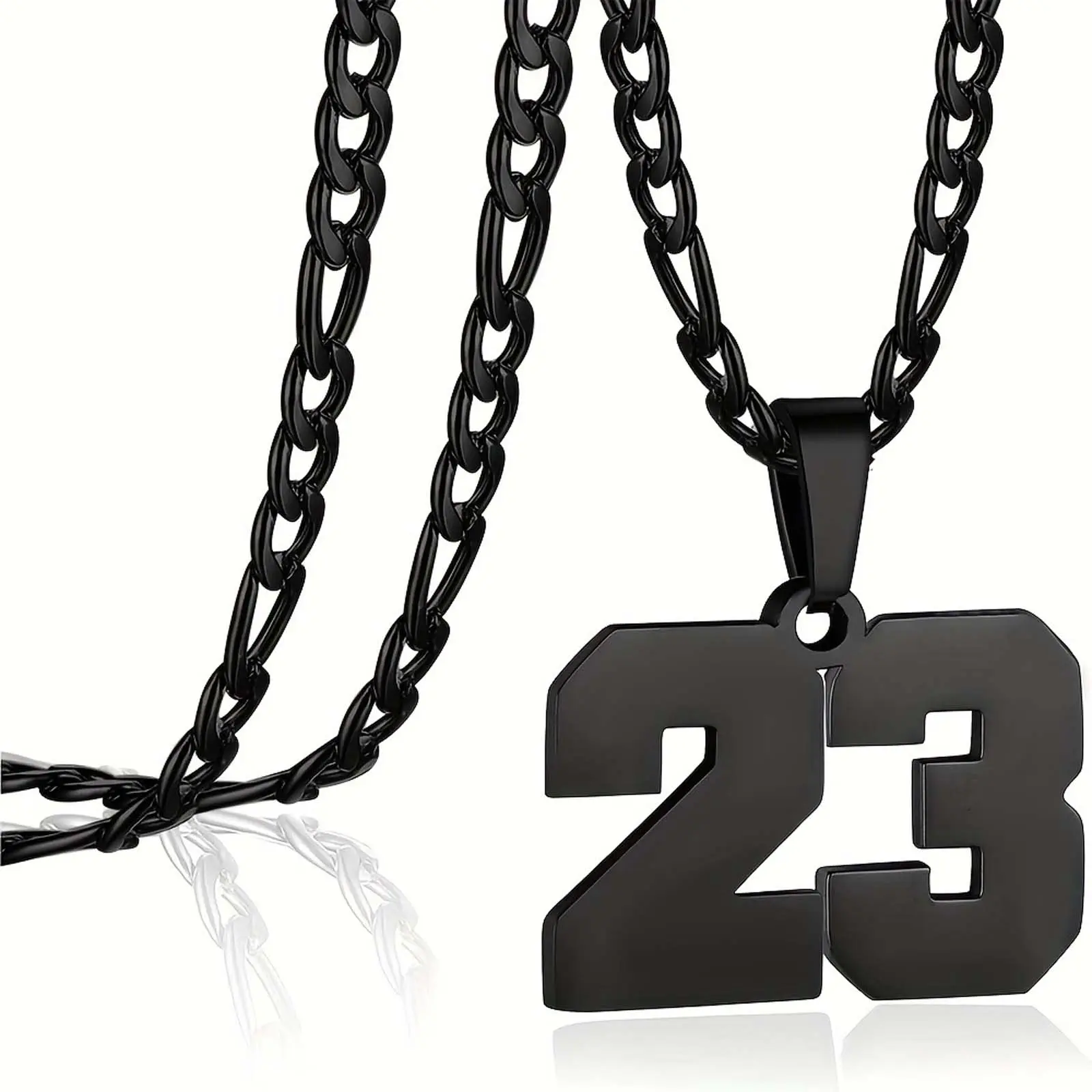 00~99 sports number necklace, personalized lucky stainless steel team athlete necklace, couple gift, daily versatile