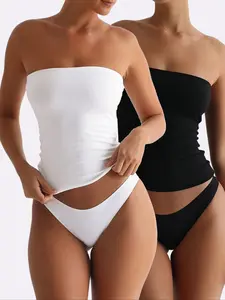 Women's 2-Piece Braless Backless Vest Tops, Casual Sleeveless Camisole Set, Comfortable & Stylish Summer for Women