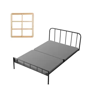 Twin Size Bunkie Board, 1.5-Inch Wooden Slats With 200D Oxford Cloth Cover, Sturdy Mattress Support For Twin Size Bed, Easy Under-Mattress Assembly, Two-Piece Gray Foundation, Low-Profile Slat System