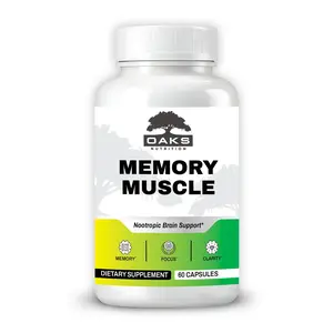 Memory Muscle - Nootropic Memory Support Supplement for Enhanced Focus & Mental Clarity - 60 Count