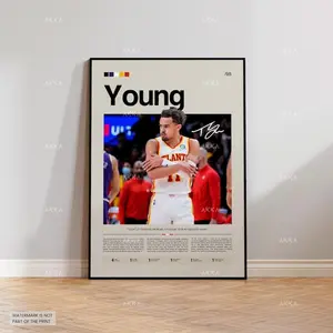 Trae Young Atlanta Hawks Poster, NBA Art