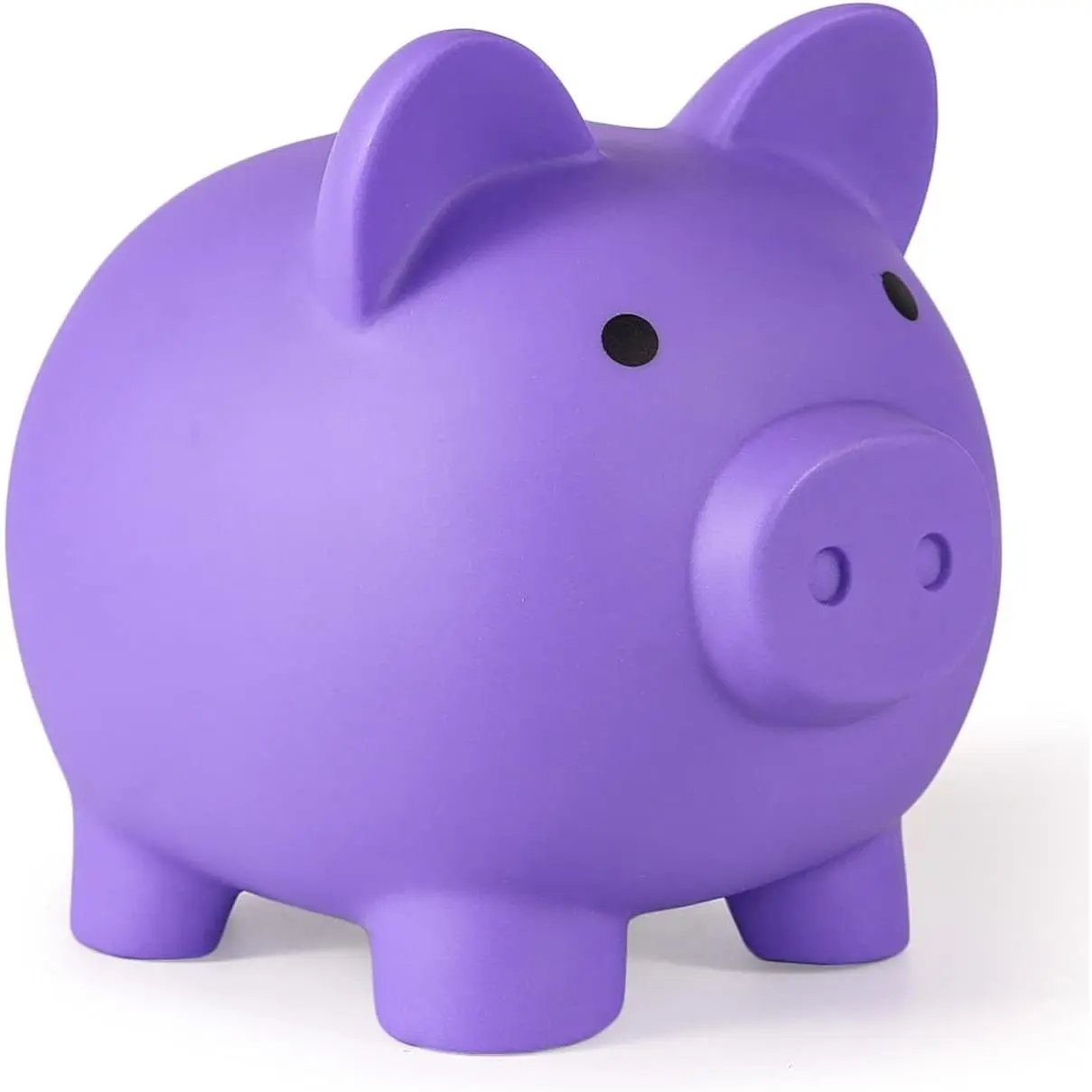 Decorative Piggy Bank for Car Interior - Unbreakable Plastic Cash Coin Jar, Medium Size, Practical Automotive Decoration Gift for Birthday, Easter (Purple)