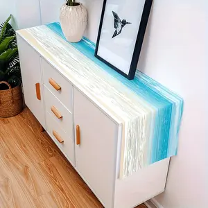 A Summer-style Beach Table Runner,100% Linen, Perfect for Dining Decor, Weddings, Indoor & Outdoor Use