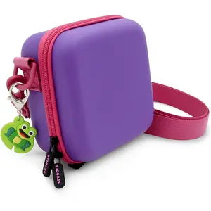 CASEMATIX Retro Gaming Console Case Protective Storage for HigoKids QS4 Mademax & E-MODS RS-1 4.5" - Green or Purple with Adjustable Shoulder Strap